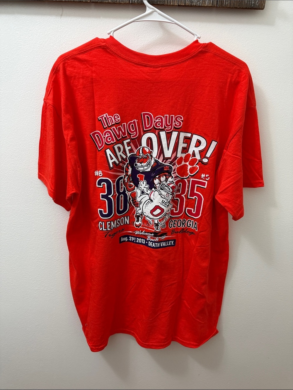Gildan Bright Orange Collegiate Graphic Tee Clemson Tigers
